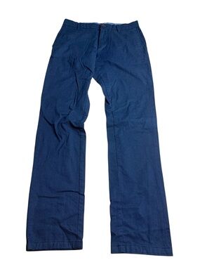 Old Navy Ultimate Slim Built-In Flex Pants Navy Textured Chinos 30x32